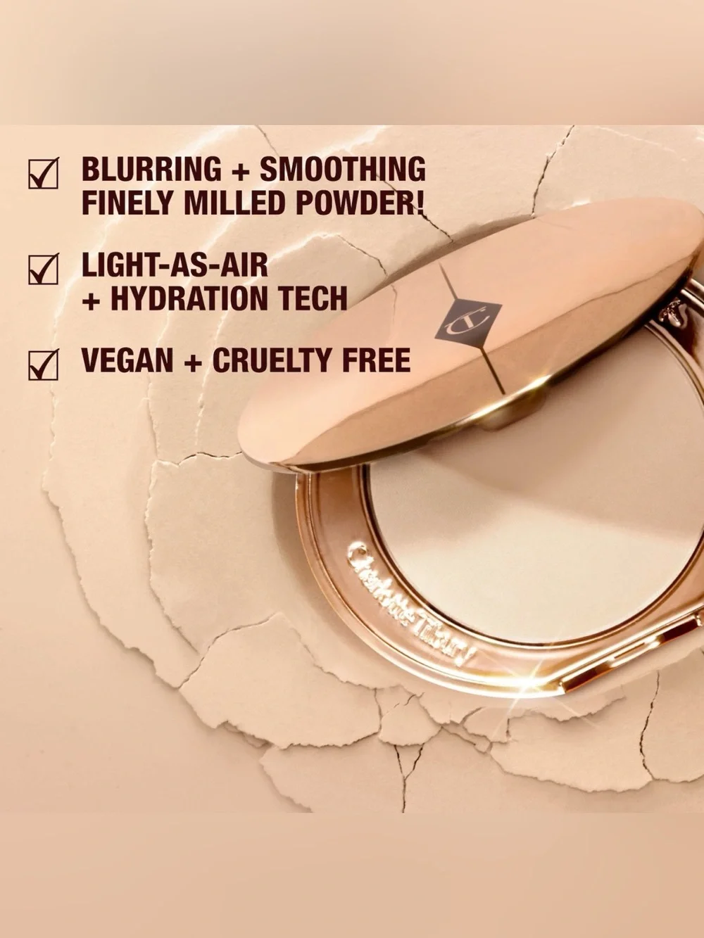 CHARLOTTE TILBURY Airbrush Flawless Finish Refillable Blurring Fair 1 NIB